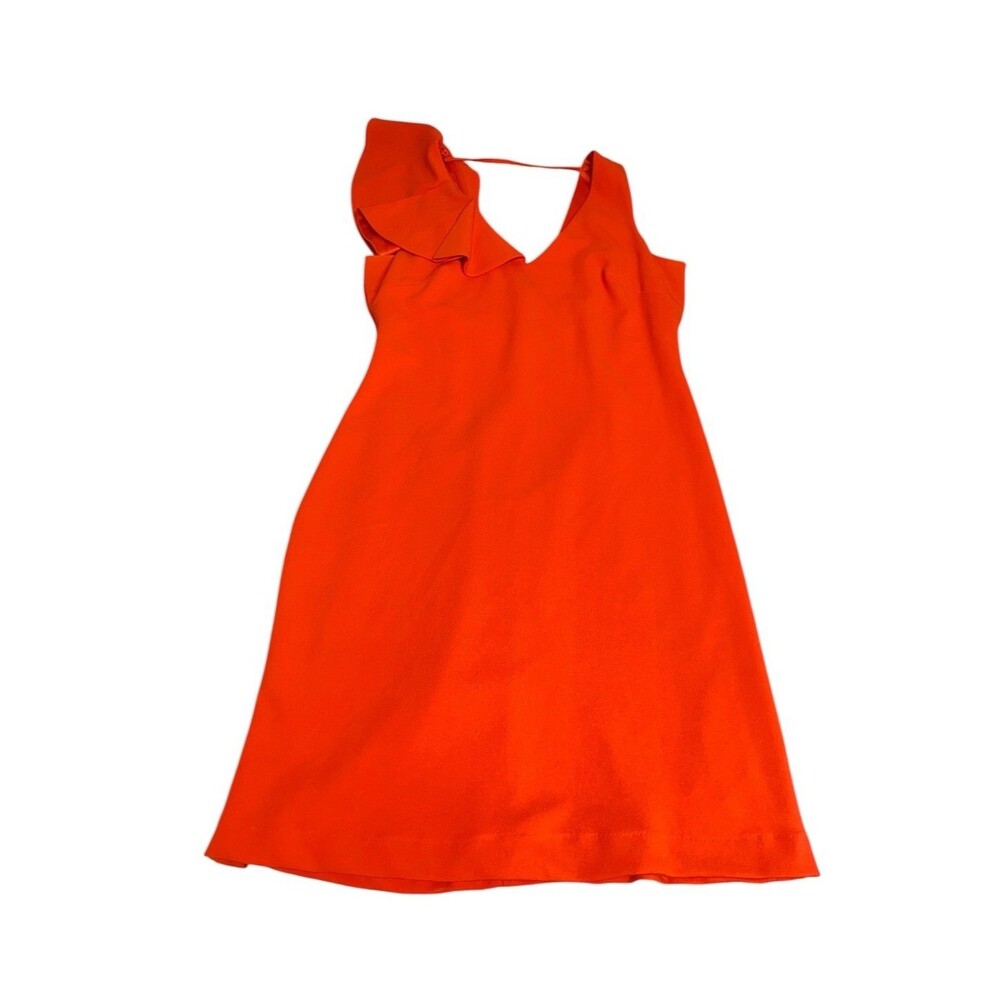 Belle Badgley Mischka Women's Red/Orange Midi Dress Size 10